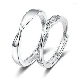 Mobius Ring Casal Gift Part of Comemorative Sterling Silver White Gold Gold Men and Women Live A Rings Diamond Toby22