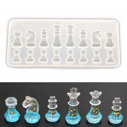 International Chess Shape Silicone Jewelry Molds DIY Clay Epoxy Resin Model Pendant Decoration Candy Chocolate Cake Mould Wholesale
