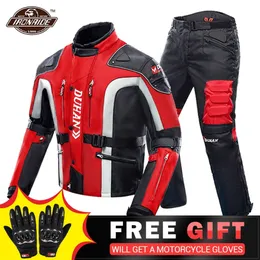 Duhan Autumn Winter ColdProof Jacket Motoprotector Motorcycle Pants Moto Suit Clothing Protective Gear Set 220624