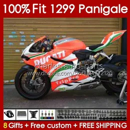 OEM Fairings Zestaw dla Ducati Panigale 959R 1299R 1299S 959 1299 S R 2015 2016 2017 2018 Body 140no.91 959-1299 15-18 959S 15 16 17 18 Wtryskowa forma Błyszcząca czerwona