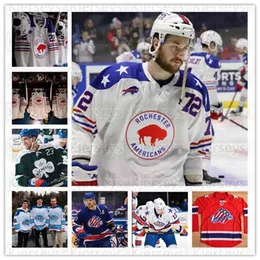 Vipceocustom Men Rochester Americans Jersey 77 Peterka 22 Quinn 72 Mcinnnis 81 Murray 25 Ruotsalaimen 26 Jobst 7