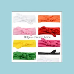 16 Colors Baby Cotton Headband Knot Tie Headwrap Vintage Head Wrap Po Prop Stretchy Girls Hair Accessories Drop Delivery 2021 Baby Kids M