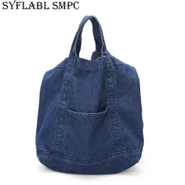 Denim schoudertas met grote capaciteit Dames Trend Koreaanse versie Ontwerp Eenvoudige crossbody tas Vrouwelijke reiswinkelhandtas