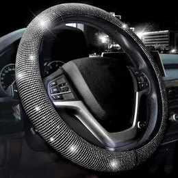 Koło kierownicze pokrywa pokrywę samochodową No wewnętrzny uchwyt pierścienia błyszcząca diamentowy SUV Ochrona ogólna 38cmsteering