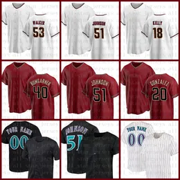 Arizona Baseball Jersey Randy Johnson Madison Bumgarner Luis Gonzalez Christian Walker Carson Kelly Nick Ahmed Stuart Fairchild Seth Beer Herrera Daulton Varsho