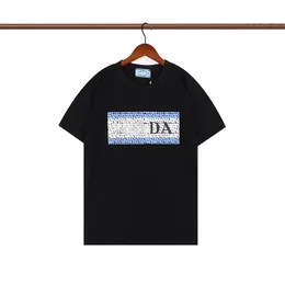 Designer T-shirts för män Herren Dam Reine Baumwolle Top Marken Stickerei mit kurzen ￄrmeln Trend der klassischen kurz￤rmligen Top Slim atmungsaktive Gr￶￟e S-XXL