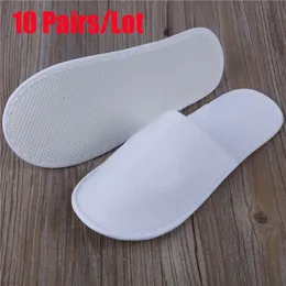 10pcsLot el Disposable Slipper Wholesale Nonwoven Slippers Thick Travel Business Trip Airplane Break Slippers Shoes Y200106