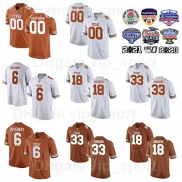 Chen37 NCAA College Texas Longhorns Football 28 Malcolm Brown Jersey Man 18 Tyrone Swoopes 9 John Harris 6 Case McCoy 1 Mike Davis 10 Vince Young
