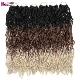 24 pollici lunghi disordinati Boho Nu Soft Locs Dea Faux Crochet Trecce Capelli Trecce sintetiche Estensioni Expo City 220610