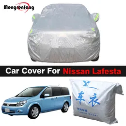 Cobertura completa do carro ao ar livre MPV Anti-UV Sun Shade Snow Rain Rain Copa protetora à prova de vento para Nissan Lafesta W220322