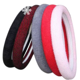 Plush Winter AntiSlip Warm Sweater Car Steering Wheel Cover For Most Steering Wheel 3738 Cm 145 "15" Braided On Hand Bar J220808