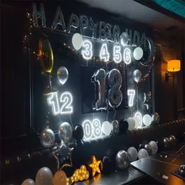 Wanxing Zahlen-LED-Neonschild, maßgeschneiderte Wandleuchten, Party, Hochzeitsdekoration, Shop, Restaurant, Geburtstagsdekoration, 220615