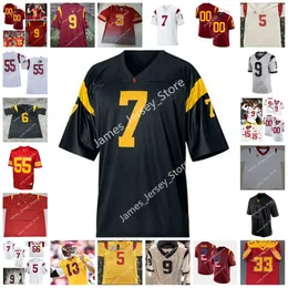 NCAA personalizado USC Trojans costurado camisa de futebol universitário Drake London Jaxson Dart Vavae Malepeai 24 Ben Griffiths 2 Ceyair Wright 9 Raesjon Davis Bru McCoy Kyle Ford