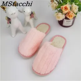 Mstacchi New Style Cotton Slippers For Fallwinter Nonslip Women Warm Home Cute Cartoon Casual Madam Shoes Zapatos Mujer 201023