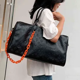 Women Weekend duffle bags Night Gym Sport Waterproof Luxury Print Design Travelling Bag Leather Duffle Bag 220630