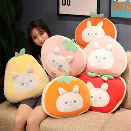 Cm Soft Stuffed Plush Toy Cartoon Fruit Peach Strawberry Apple Orange Pear Sleep Pillow Baby doll Beautiful Xmas Birthday gift J220704