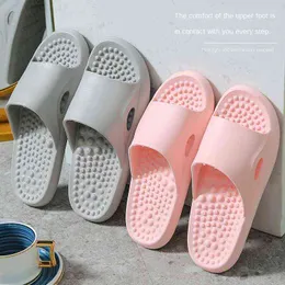 Slippers Women Summer New Home Indoor Couples Bathroom Bath Nonslip Foot Acupunt Massage Sandals And Slippers J220716