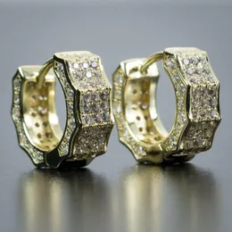 Hoop Huggie Small Mini Circle Earring For Women Men Silver Gold Micro Paled Shiny Zircon Round Cross Earrings Fashion Party Jewelhoop