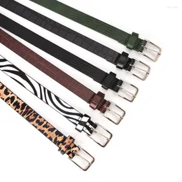 Pasy moda 1,8 cm szerokie żeńskie pasek czarny leoprad zebra krowie paski nadruk damskie panie dla kobiet cienkie wąskie dzikie pasy forb22