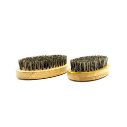 11,2x5,5x2,9 cm cerdas de jabalí cepillo de barba de bambú peine de bigote cepillos de madera para hombres cepillo de limpieza facial