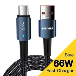 Type C Cable 6A Fast Charger For Xiaomi Huawei Redmi Mate Samsung USB C Cables C Mobile Phone Charging Data Wire Cord