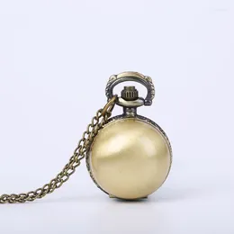 Pocket Watches 10pcs/lot Wholesale SteamPunk Polished Retro Round Ball Hang Watch Necklace Chain Pendant.x&#39;mas GiftPocket