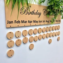Wall Stickers Funlife Upscale DIY Family Birthday Calendar Card Wooden Ornaments Plan Board Decorative Gifts AS1014