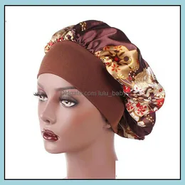 Beanie/Skl Caps Hats Hats Scarves Gloves Fashion Accessories Women Satin Night Sleep Cap Hair Bonnet Hat Silk Head Er Wide Elastic Band S