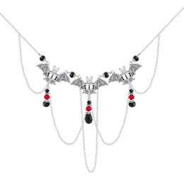 Naszyjniki wisiorek gotycki nietoperz Naszyjka dla kobiet urok chłodny moda hiperbolę kryształowy choker choker modne prezenty biżuterii impreza