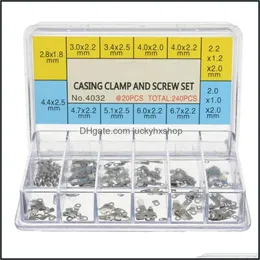 Repair Tools & Kits Watch Accessories Watches 240Pcs Casing Clamp Adapter Movement Securing Screw Washer For Dhwop