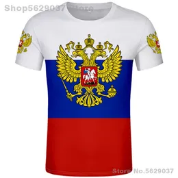 RUSSIA t shirt free custom made name number rus socialist t-shirt flag russian cccp ussr diy rossiyskaya ru soviet union clothes 220702