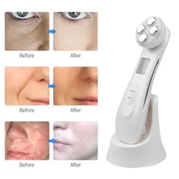 5 In1 RF EMS Electroporation LED Pon Light Therapy Beauty Device Anti Aging Face Lyftning Drawing Eye Massager 220630