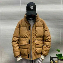 Горячая распродажа 2023 Harajuku Мужское парк теплый сгущающий модное пальто Негабаритная зимняя повседневная куртка мужская уличная одежда хип -хоп вниз в лагке Parkas