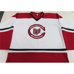 MCustomize Thr tage Cleveland Barons # 27 Gilles Meloche Maglia da hockey Ricamo cucito o personalizzato con qualsiasi nome o numero maglia retrò