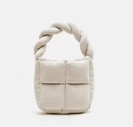 Modna sztrukołka Wyściełana Kobiety Mały projektant Tote Tote Tkanin poduszka torebka luksusowe kosmiczne bawełniane łańcuchy szewardowe torby krzyżowe