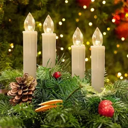 LED Candles Light Flameless Remote c Velas for Home Dinner Party Christmas Tree Candle Decoration Lamp Light Years 220510