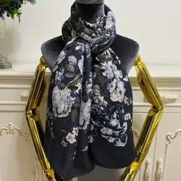 women's fashion long scarves shawl double sided good quality cashmere material print letters flowers pattern size 190cm -65cm