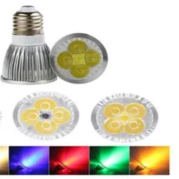 Yüksek Güçlü 4x1W E27 LED Işık Lambası Spot Işık LED Ampul, Kırmızı/Mavi/Yeşil/Sarı Renk