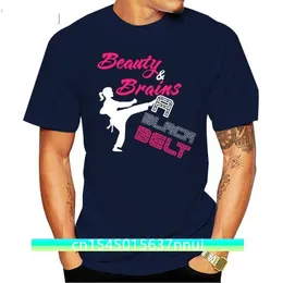 Güzellik beyinleri siyah kuşak karate tshirt dövüş sanatları tişörtleri 220702