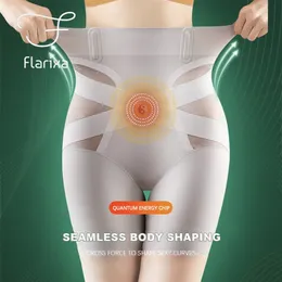 Flarixa Frauen Shapewear Taille Trainer Hohe Taille Body Shaper Shorts Eis Seide Atmungsaktive Schlankheits Unterwäsche Skims Boxer Briefs 220702