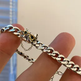 Braccialetti svegli del cane di vetro del braccialetto Chain del pendente del bulldog dei monili di modo S3103