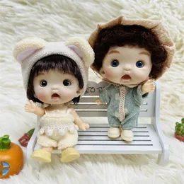 Mini da 112 bambola carina espressione del viso sorpresa ragazzi ob11 bambole palme con vestiti da 10 cm bambola da regalo giocattoli 220816