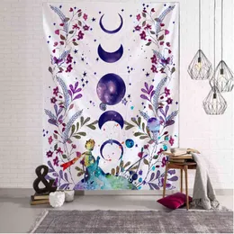 Konstfilt gardin mystisk boho sovrum dekor chakra stjärnband tapestry tarot spådom vägg hängande tapestry dekor j220804