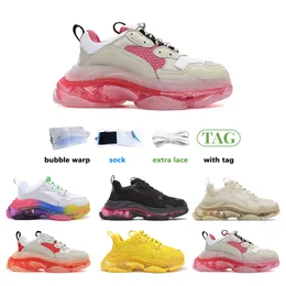 new 2022 Clear Sole white running shoes man and woman Beige Grey Neon Green Pink fluorescence triple Black Pink
