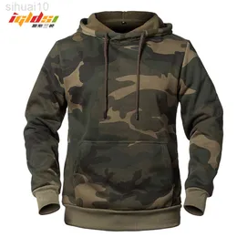 Felpe con cappuccio mimetiche Mannen Mode Felpa Mannelijke Camo con cappuccio Hip Herfst Winter Militaire Felpa con cappuccio Mannen Fleece Jassen Us/eur Maat L220730