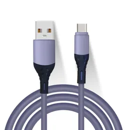1M Mirco USB C Fast Charging Color Liquid Silicone USB Data Cable Line for Samsung Huawei Smart Mobile Phone