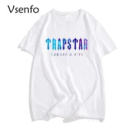 Brent Faiyaz Trapstar London Men maglietta in cotone manica corta maglietta stampata nera unisex hip hop camicia da streetwear 220407278k