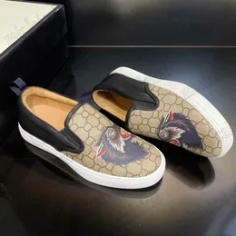 Scarpe Casual Ace Dublin Angry Wolf Slip-on Sneakers Mens Designer Tiger Snake Super Canvas Blue Floral Luxurys Trainers Beige