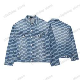 Xinxinbuy Designers Jackets Men Men Women double lette Jacquard Paris Denim Lapel NeckBlack Blue S-XL