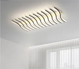 Северный светодиодный потолочный люстр огни для гостиной спальни офис минималистский дизайн индивидуальности рыбная кость в помещении для домашнего приспособления